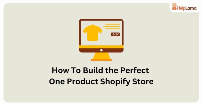 one product shopify store